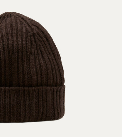 Drake's BEAMS F & Drake’s Cashmere Ribbed Knit Cap