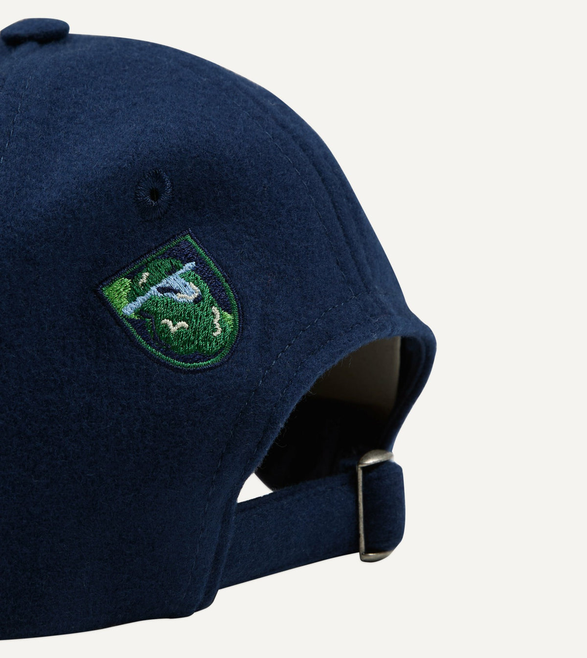 Drake's Navy 'Crests' Merino Wool Baseball Cap