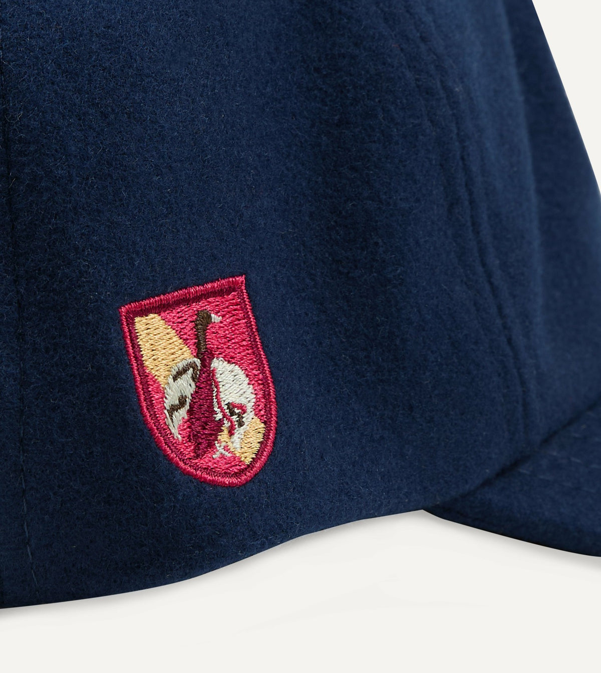 Drake's Navy 'Crests' Merino Wool Baseball Cap