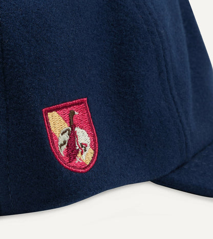 Drake's Navy 'Crests' Merino Wool Baseball Cap
