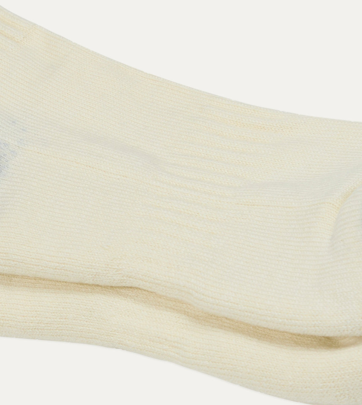 Drake's Red and Navy Striped Cotton Sport Socks