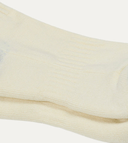 Drake's Red and Navy Striped Cotton Sport Socks
