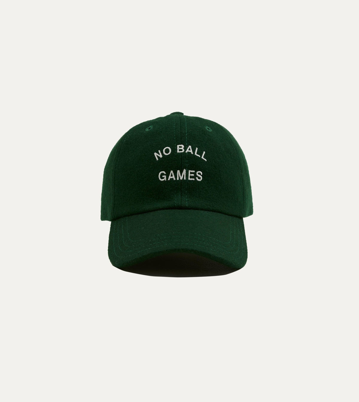 Drake's Green 'No Ball Games' Merino Wool Baseball Cap