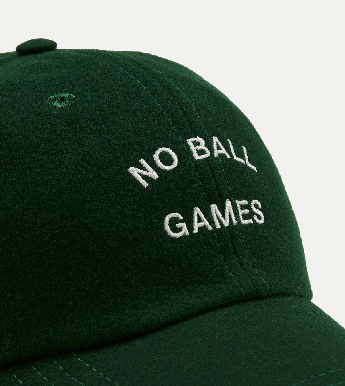 Drake's Green 'No Ball Games' Merino Wool Baseball Cap