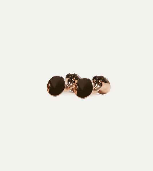Drake's Codis Maya Rose Gold Bow Cufflinks