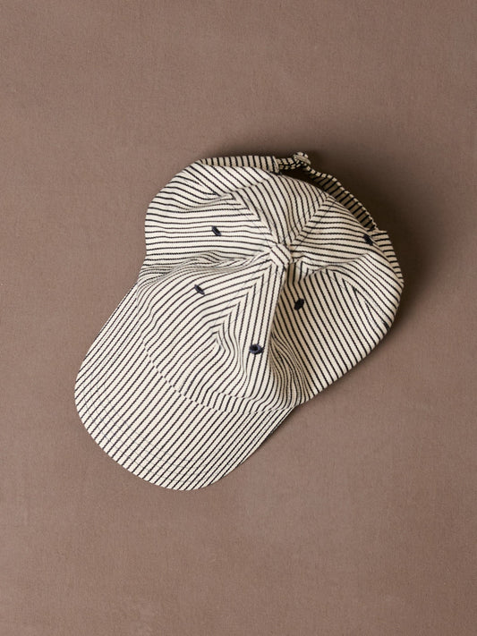 Drake's Navy Stripe Cotton Baseball Cap