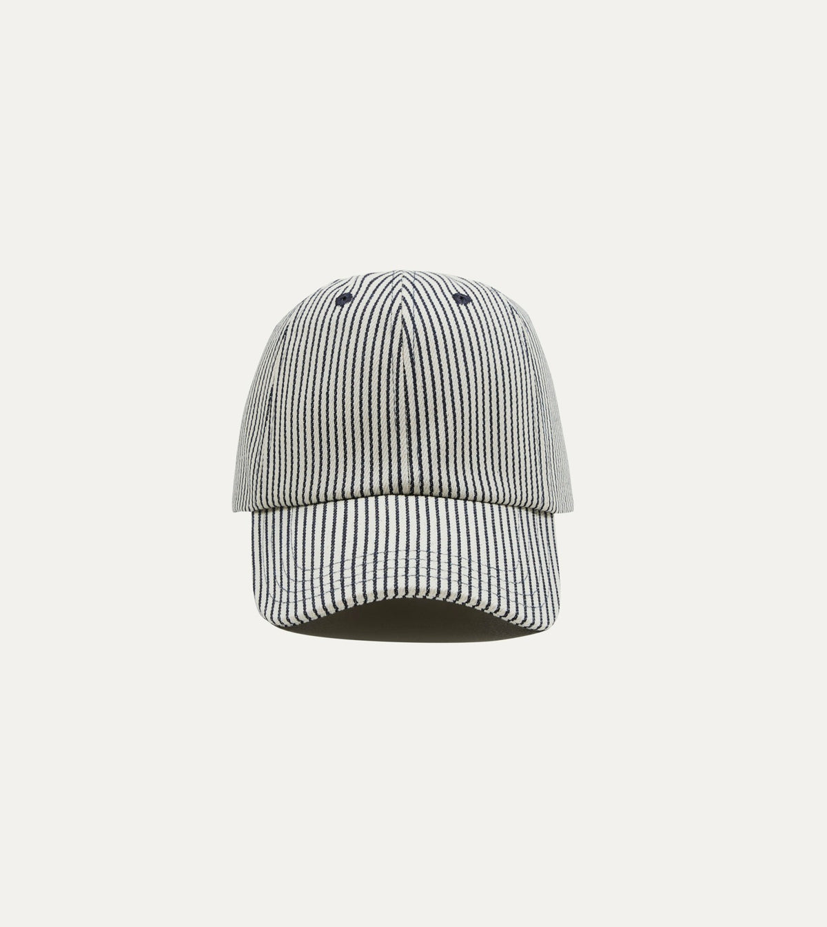 Drake's Navy Stripe Cotton Baseball Cap