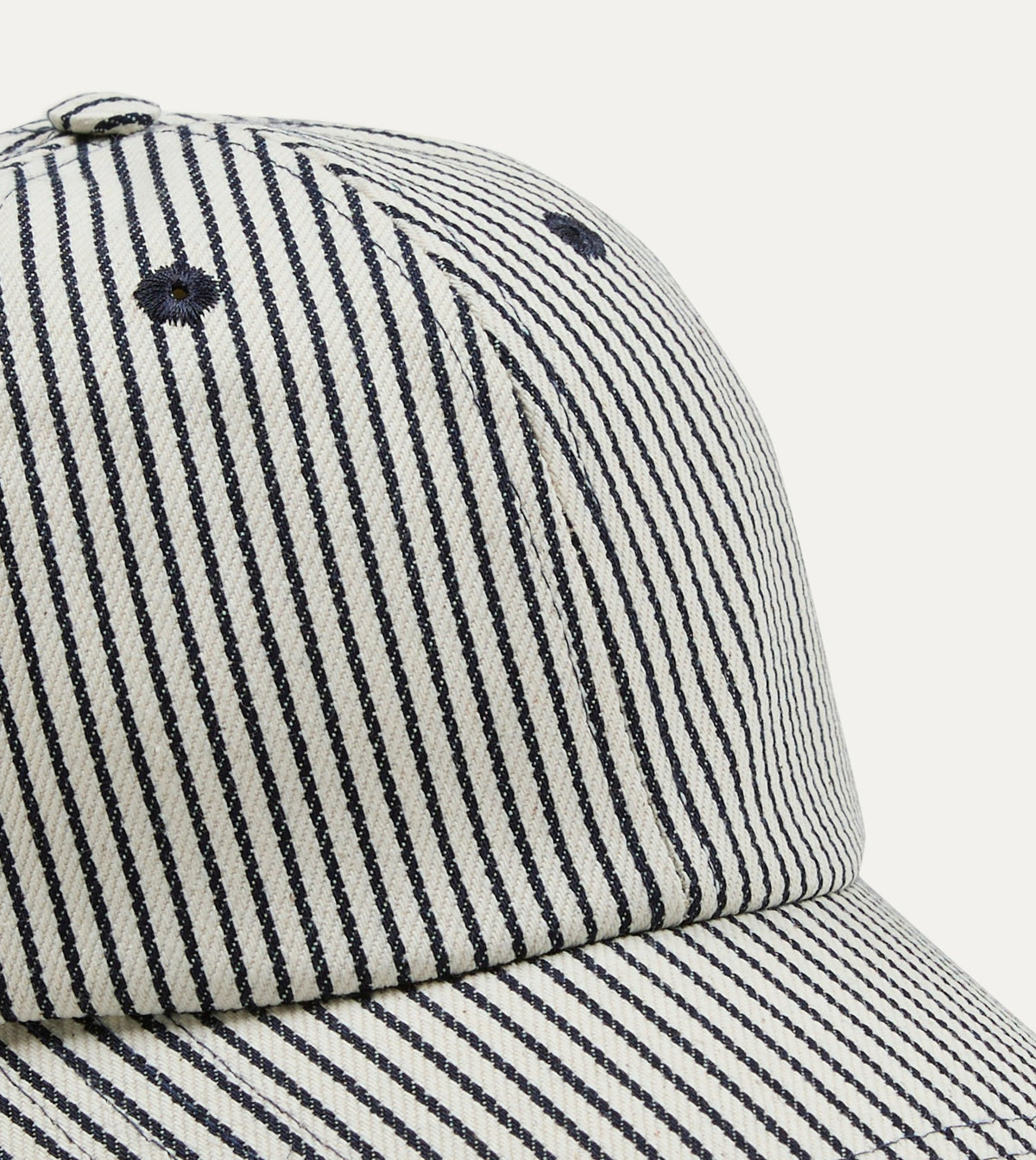 Drake's Navy Stripe Cotton Baseball Cap