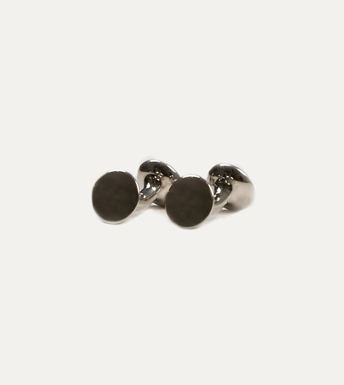 Drake's Codis Maya Rhodium Bow Cufflinks