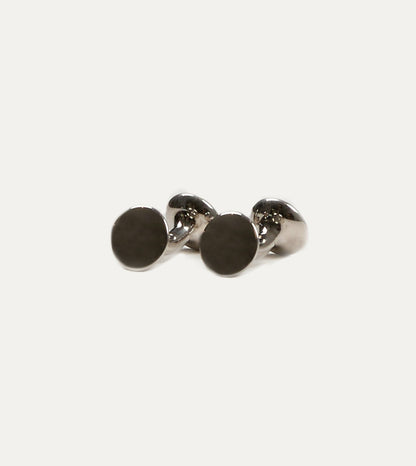 Drake's Codis Maya Rhodium Bow Cufflinks
