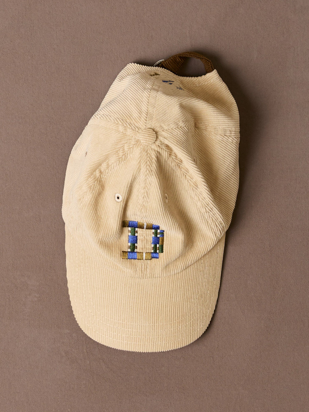 Drake's Sand 'D' Emblem Cotton Corduroy Baseball Cap