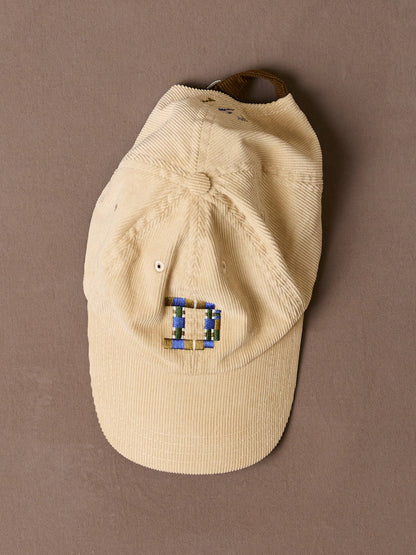 Drake's Sand 'D' Emblem Cotton Corduroy Baseball Cap