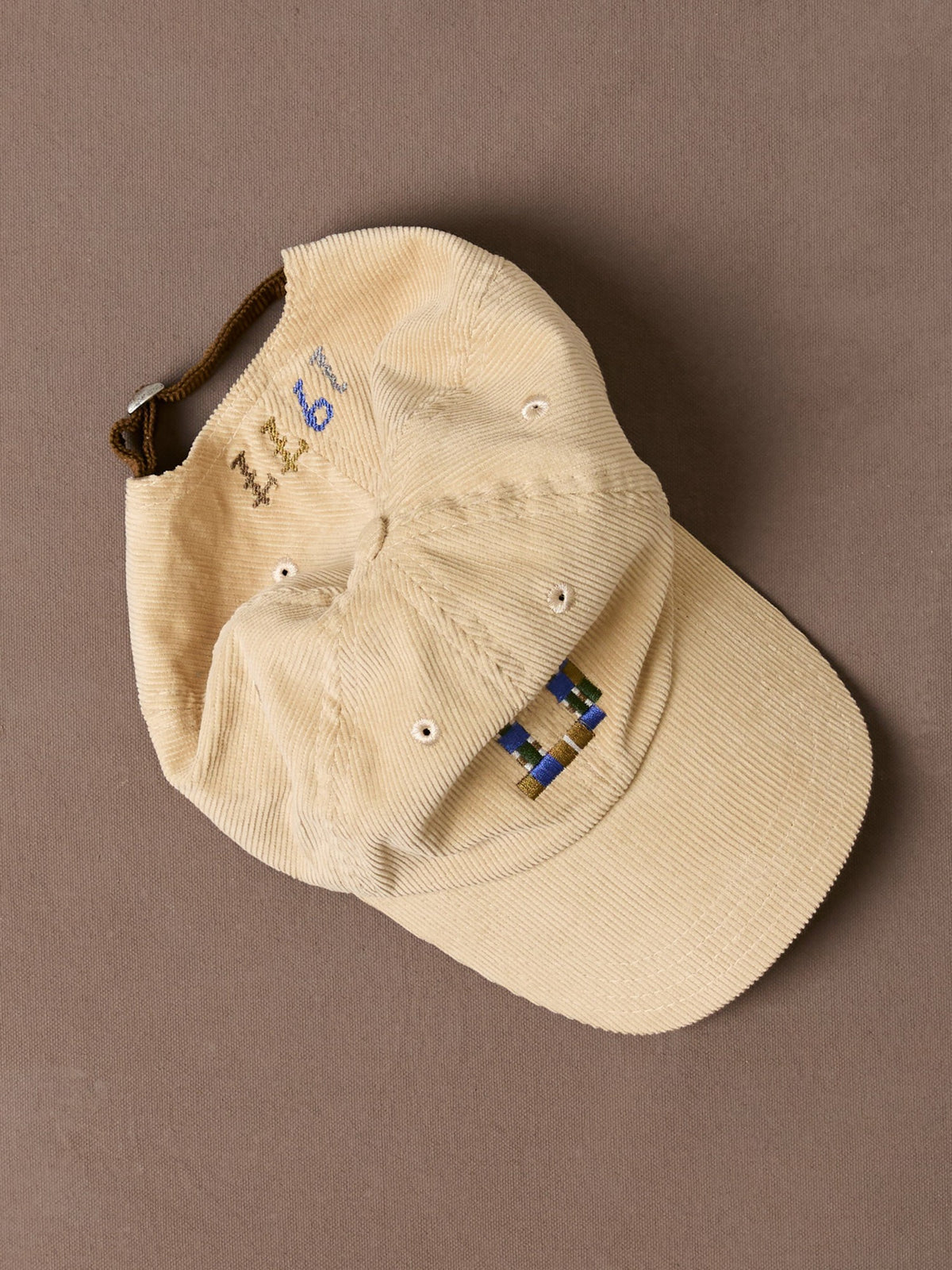 Drake's Sand 'D' Emblem Cotton Corduroy Baseball Cap