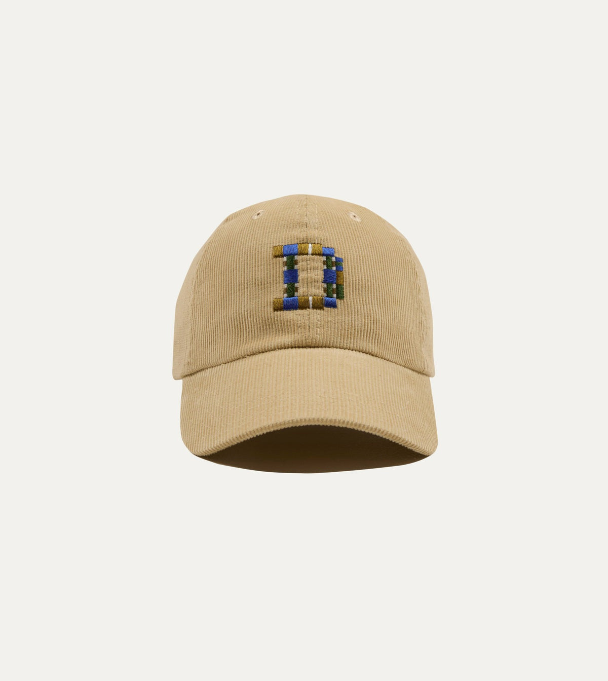 Drake's Sand 'D' Emblem Cotton Corduroy Baseball Cap