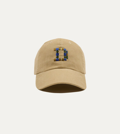 Drake's Sand 'D' Emblem Cotton Corduroy Baseball Cap