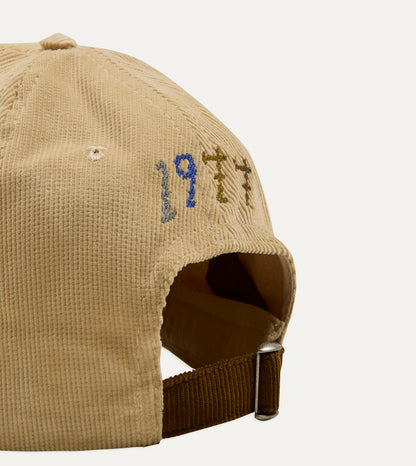 Drake's Sand 'D' Emblem Cotton Corduroy Baseball Cap