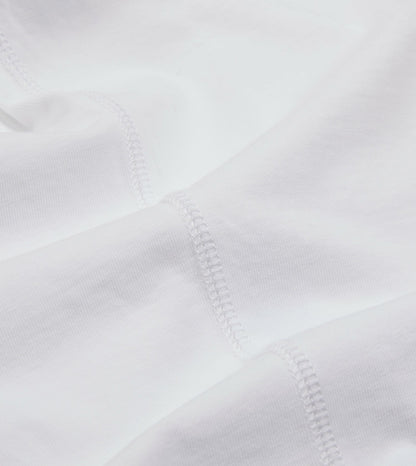 Drake's White Cotton Crew Neck Hiking T-Shirt