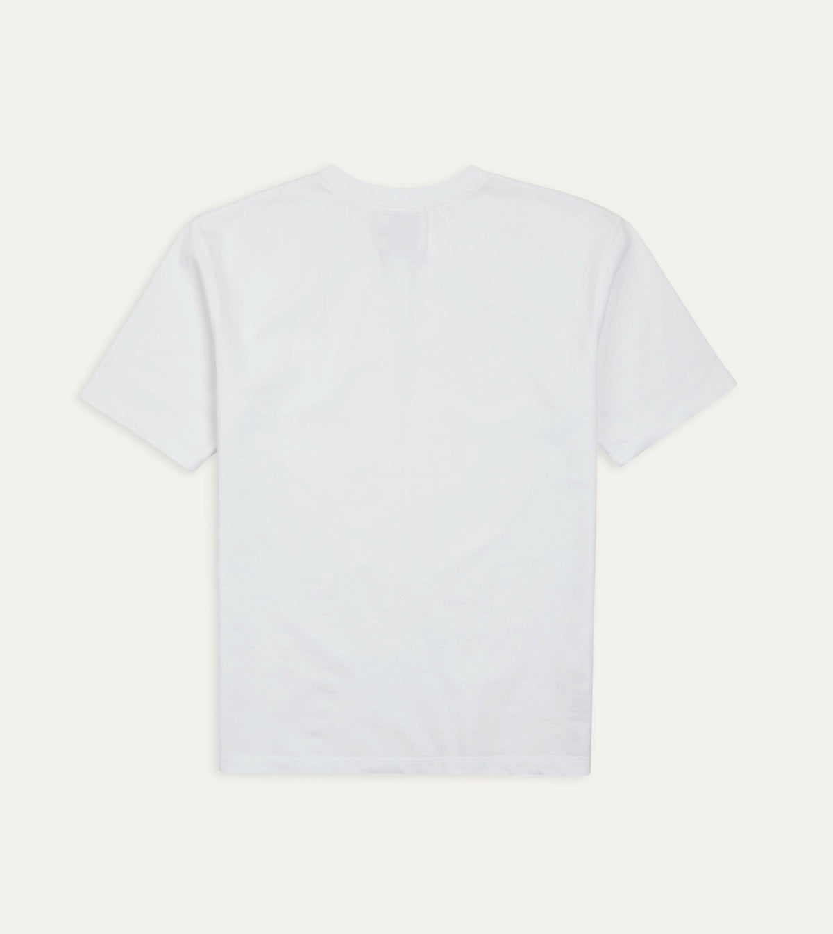 Drake's White Cotton Crew Neck Hiking T-Shirt