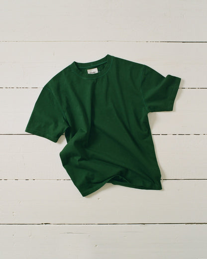 Drake's Forest Green Cotton Crew Neck Hiking T-Shirt