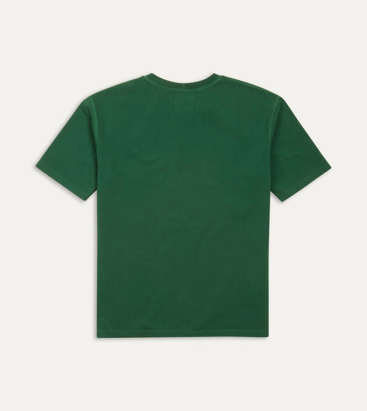 Drake's Forest Green Cotton Crew Neck Hiking T-Shirt
