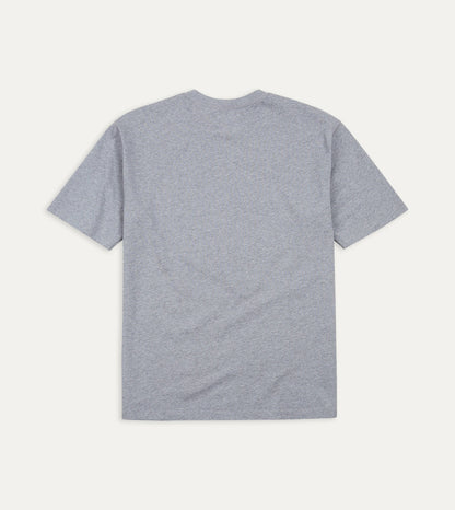 Drake's Grey Cotton Crew Neck Hiking T-Shirt