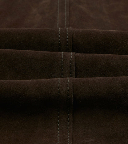 Drake's Chocolate Brown Heavyweight Suede Five-Pocket Chore Jacket
