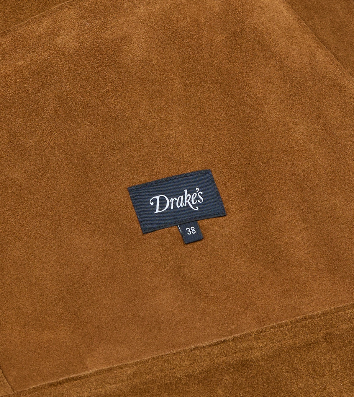 Drake's Snuff Raw Suede Blouson Jacket