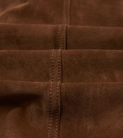 Drake's Tobacco Heavyweight Suede A-2 Bomber Jacket
