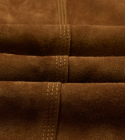 Drake's Tobacco Suede Blanket Lined Welder Jacket