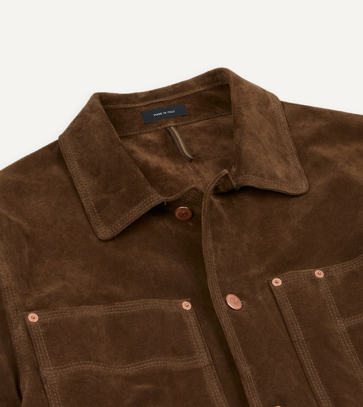 Drake's Brown Suede Welder Jacket