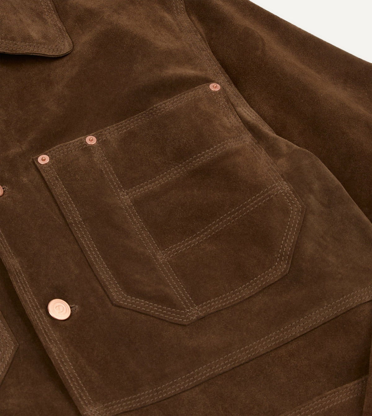 Drake's Brown Suede Welder Jacket