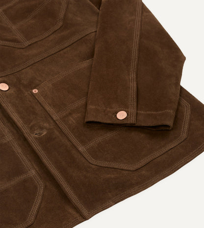 Drake's Brown Suede Welder Jacket