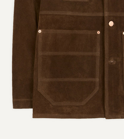 Drake's Brown Suede Welder Jacket