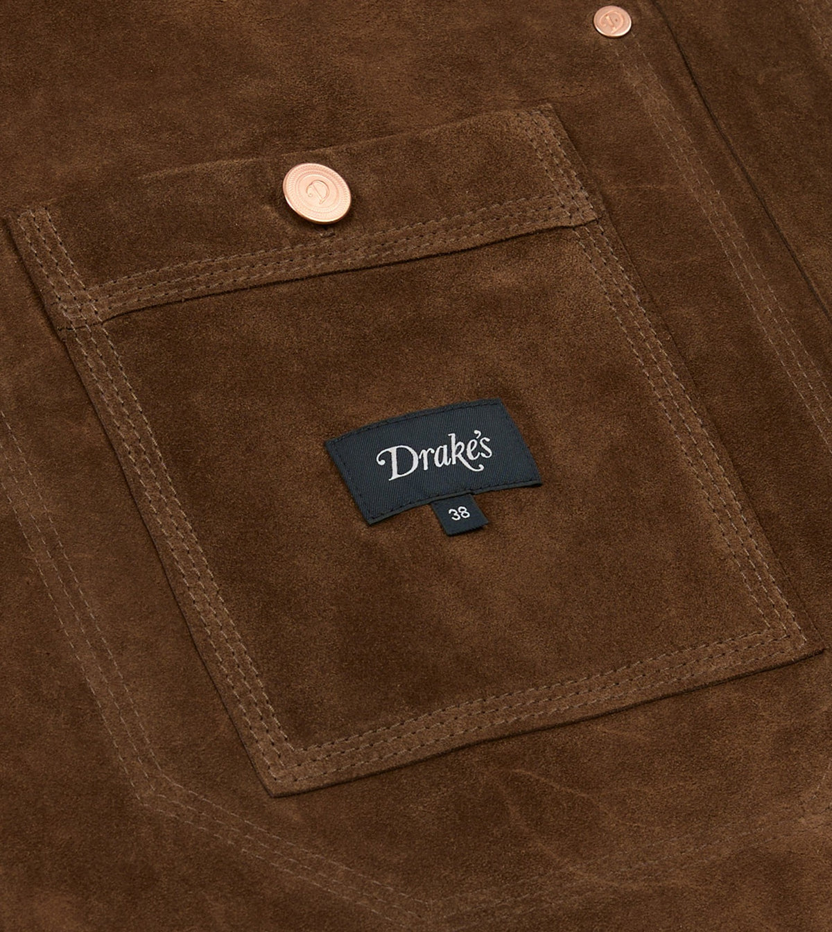 Drake's Brown Suede Welder Jacket