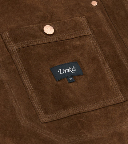 Drake's Brown Suede Welder Jacket