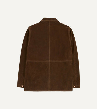 Drake's Brown Suede Welder Jacket