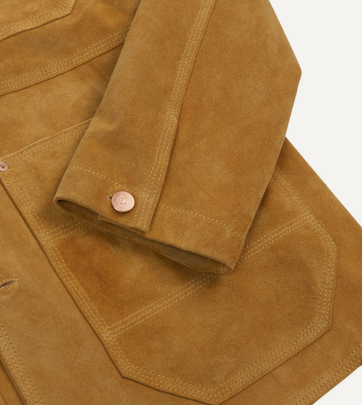 Drake's Sand Suede Welder Jacket