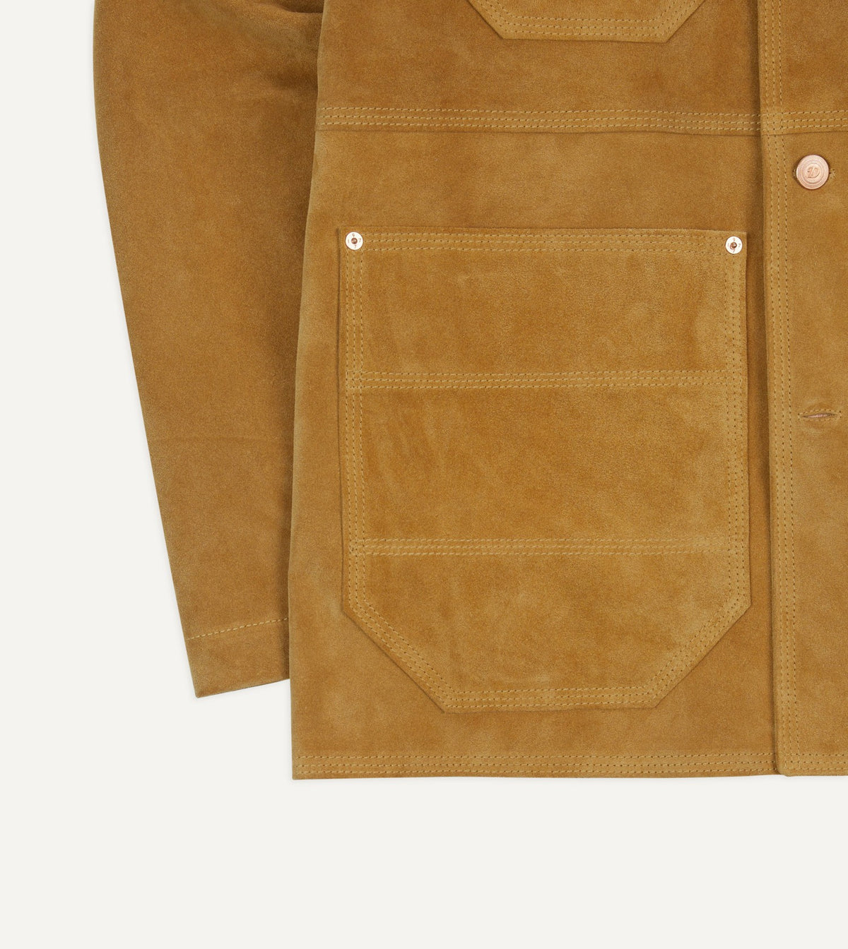 Drake's Sand Suede Welder Jacket