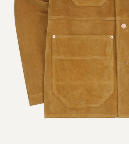 Drake's Sand Suede Welder Jacket