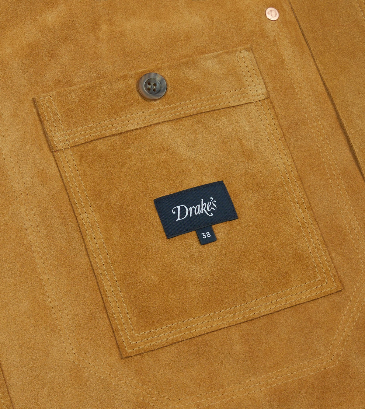 Drake's Sand Suede Welder Jacket