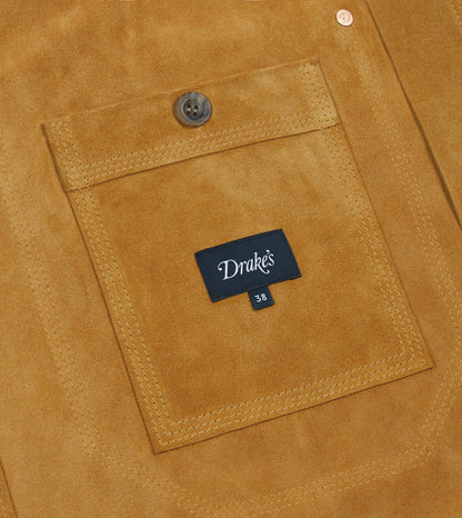 Drake's Sand Suede Welder Jacket