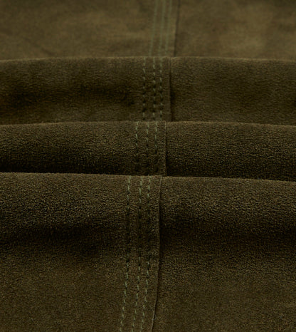 Drake's Olive Suede Welder Jacket