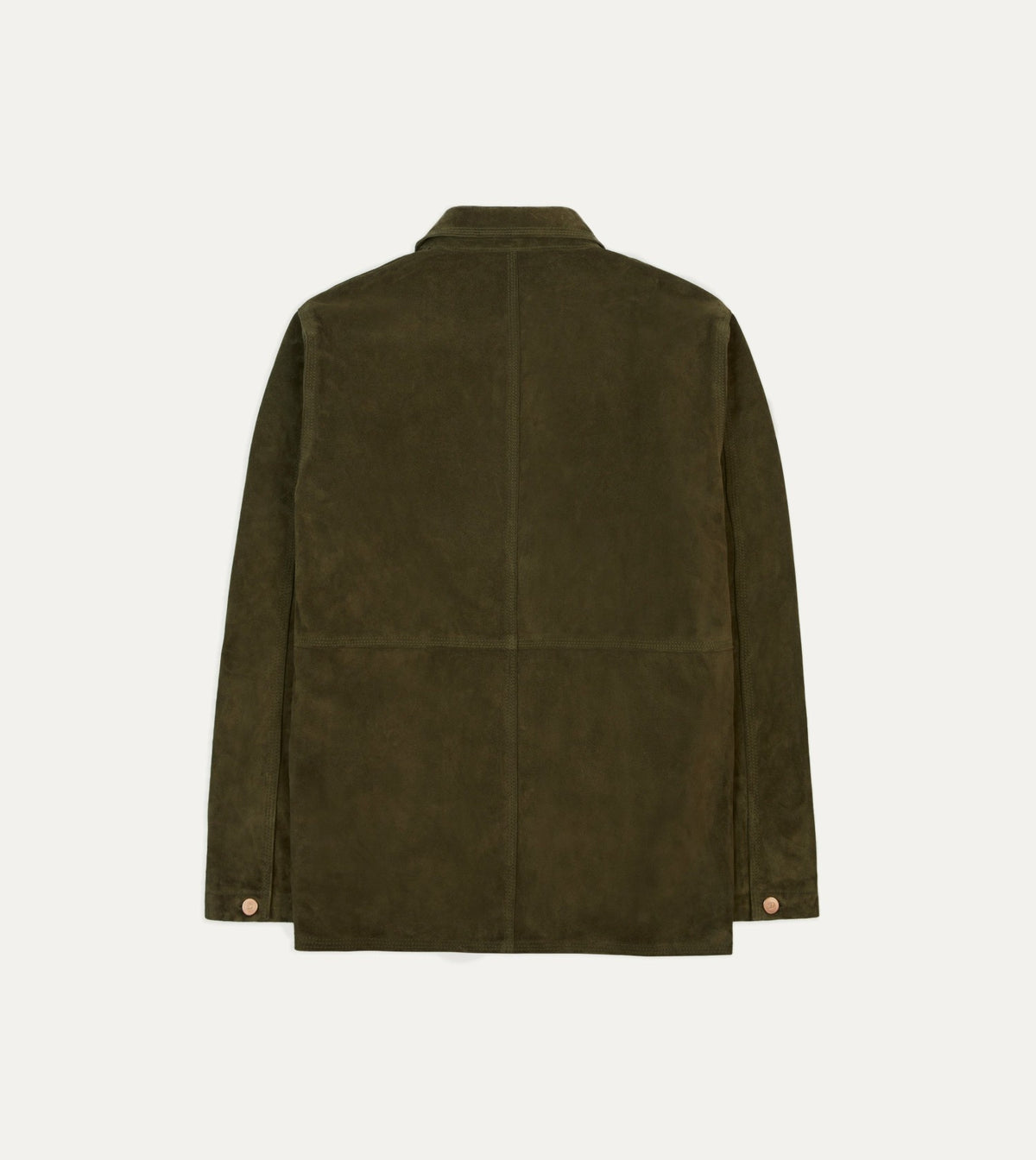 Drake's Olive Suede Welder Jacket