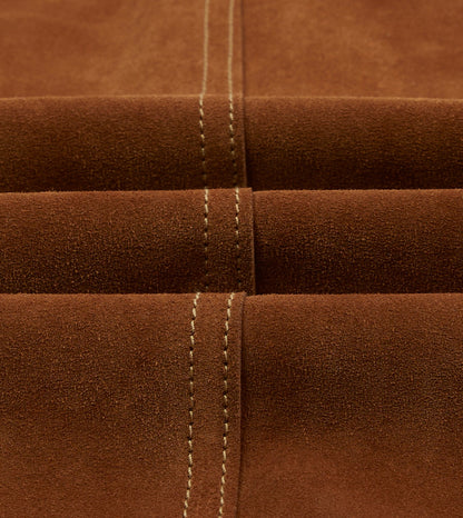 Drake's Rust Heavyweight Suede Five-Pocket Chore Jacket