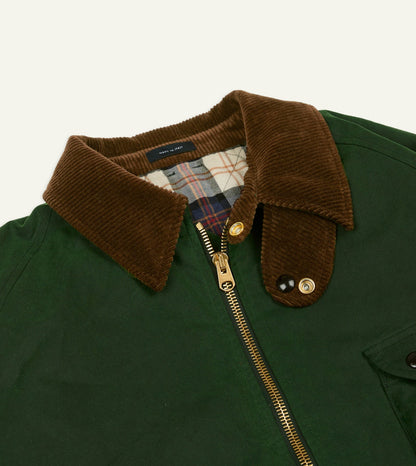 Drake's Green Waxed Coverall Jacket