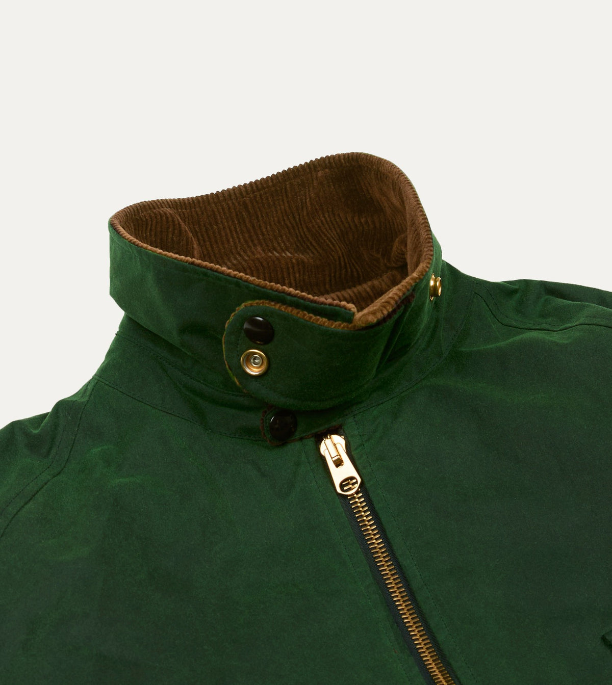 Drake's Green Waxed Coverall Jacket