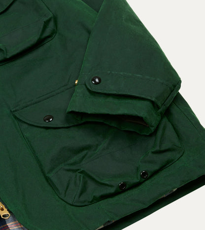Drake's Green Waxed Coverall Jacket