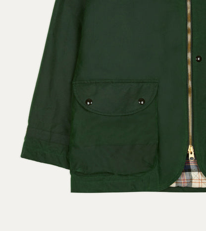 Drake's Green Waxed Coverall Jacket