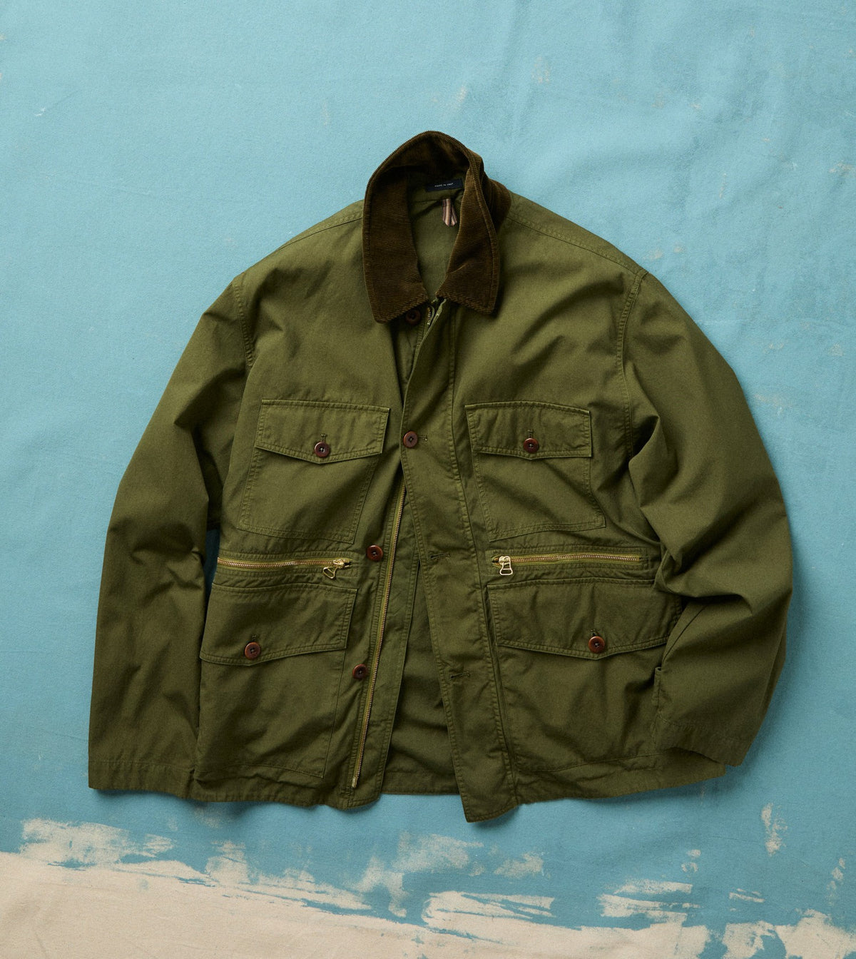 Drake's Washed Olive Cotton Hiking Jacket