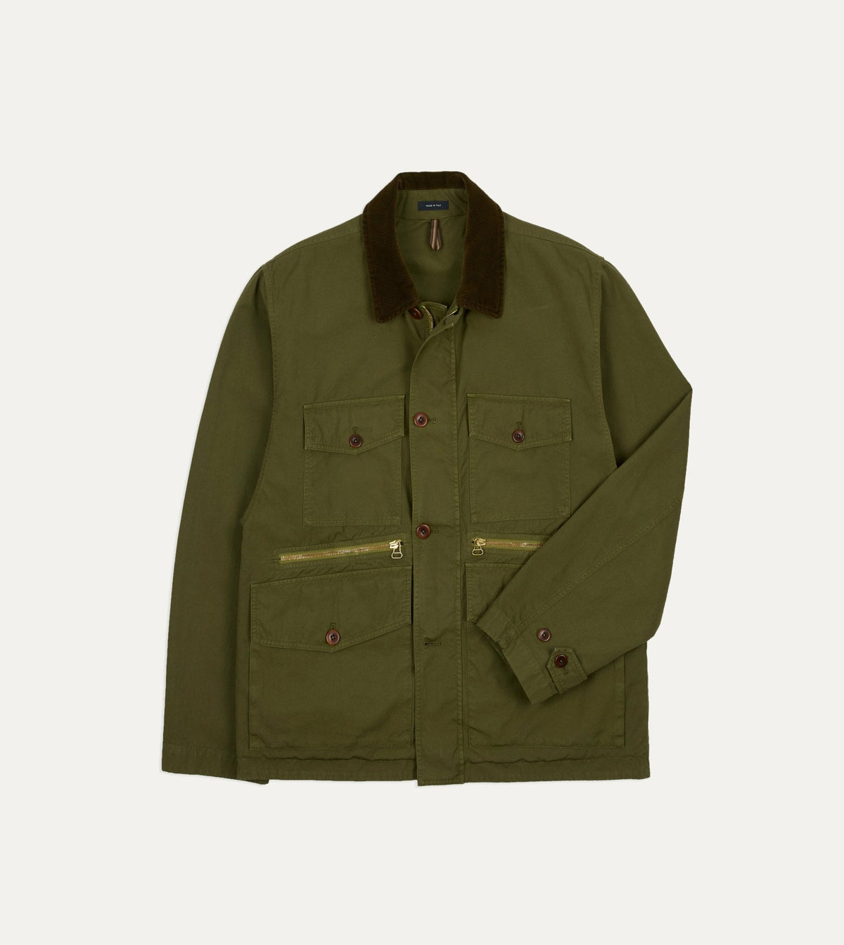 Drake's Washed Olive Cotton Hiking Jacket